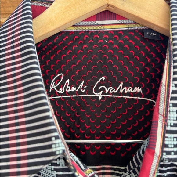 Robert Graham Men’s Multicoloured Patterned Shirt Long Sleeve Maximalist Size XL - Picture 2 of 16